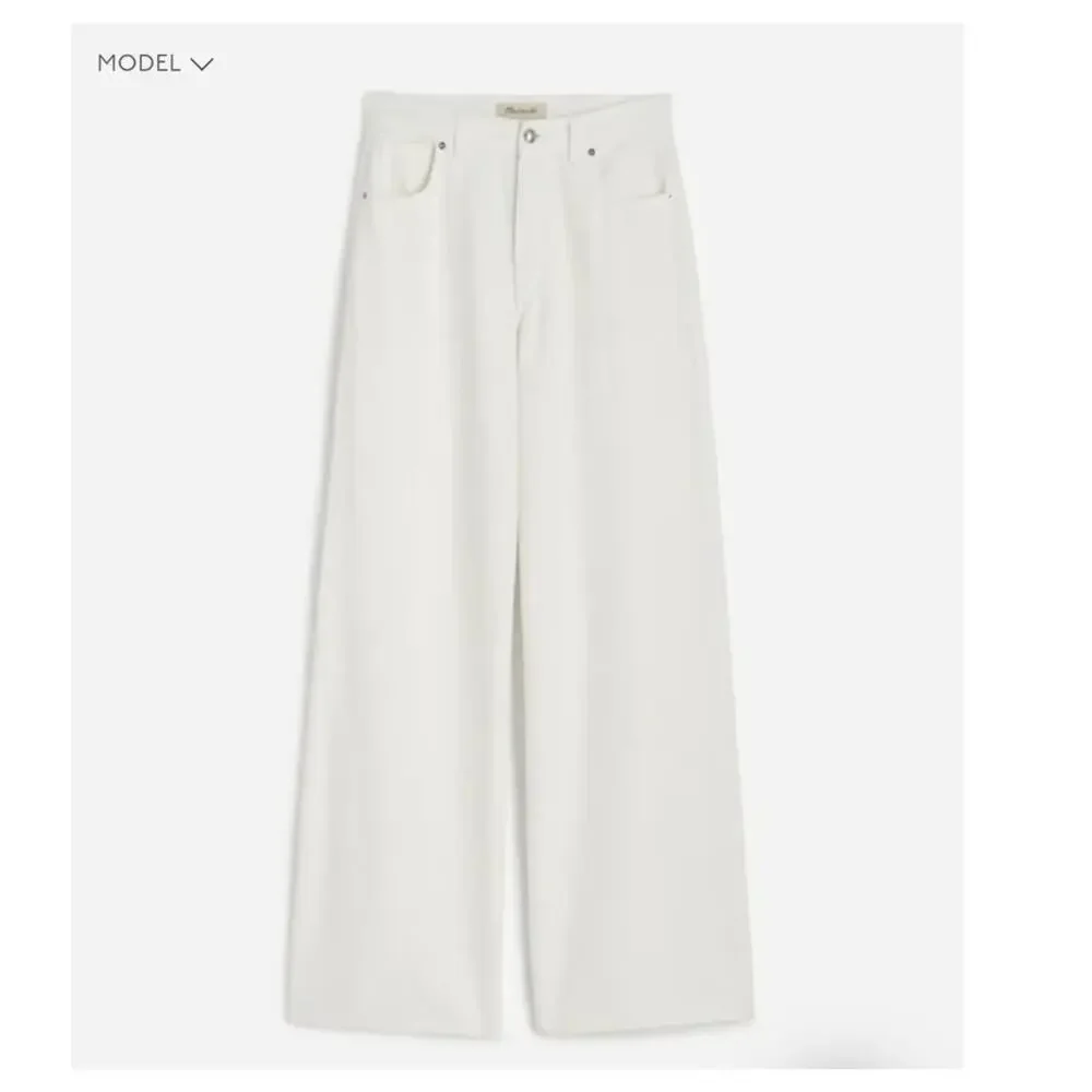 NWT Madewell Superwide-Leg Jeans: Airy Denim Edition White 24